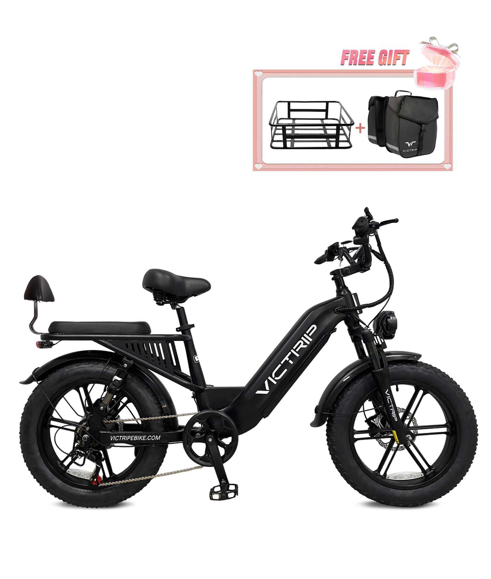 VICTRIP® Mimas Torque Sensor Step Thru Ebike