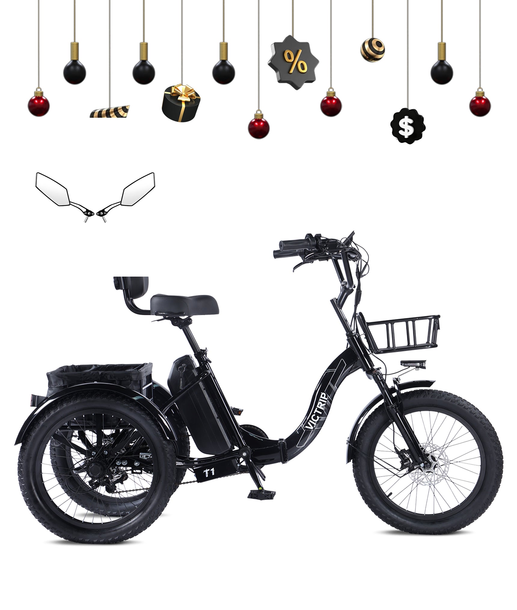 VICTRIP® T1 Foldable Electric Tricycle