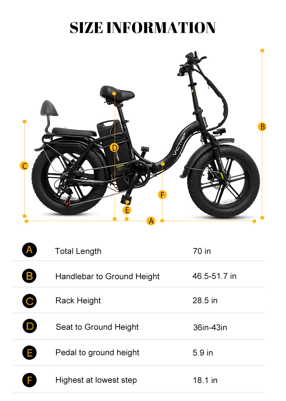 VICTRIP® TITAN S Foldable Ebike