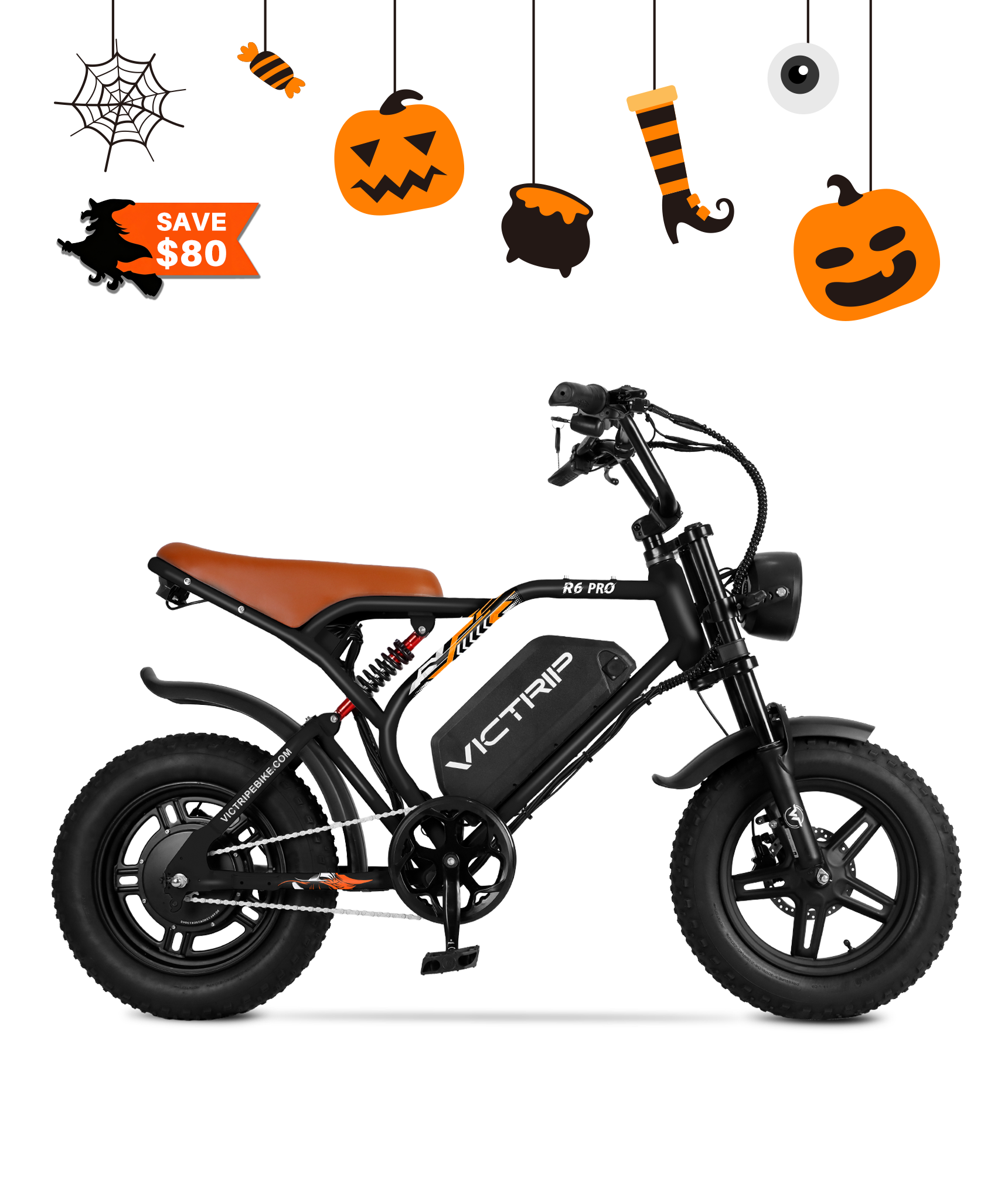 Full Suspension Moped Style Ebike Electric Off Road Bike