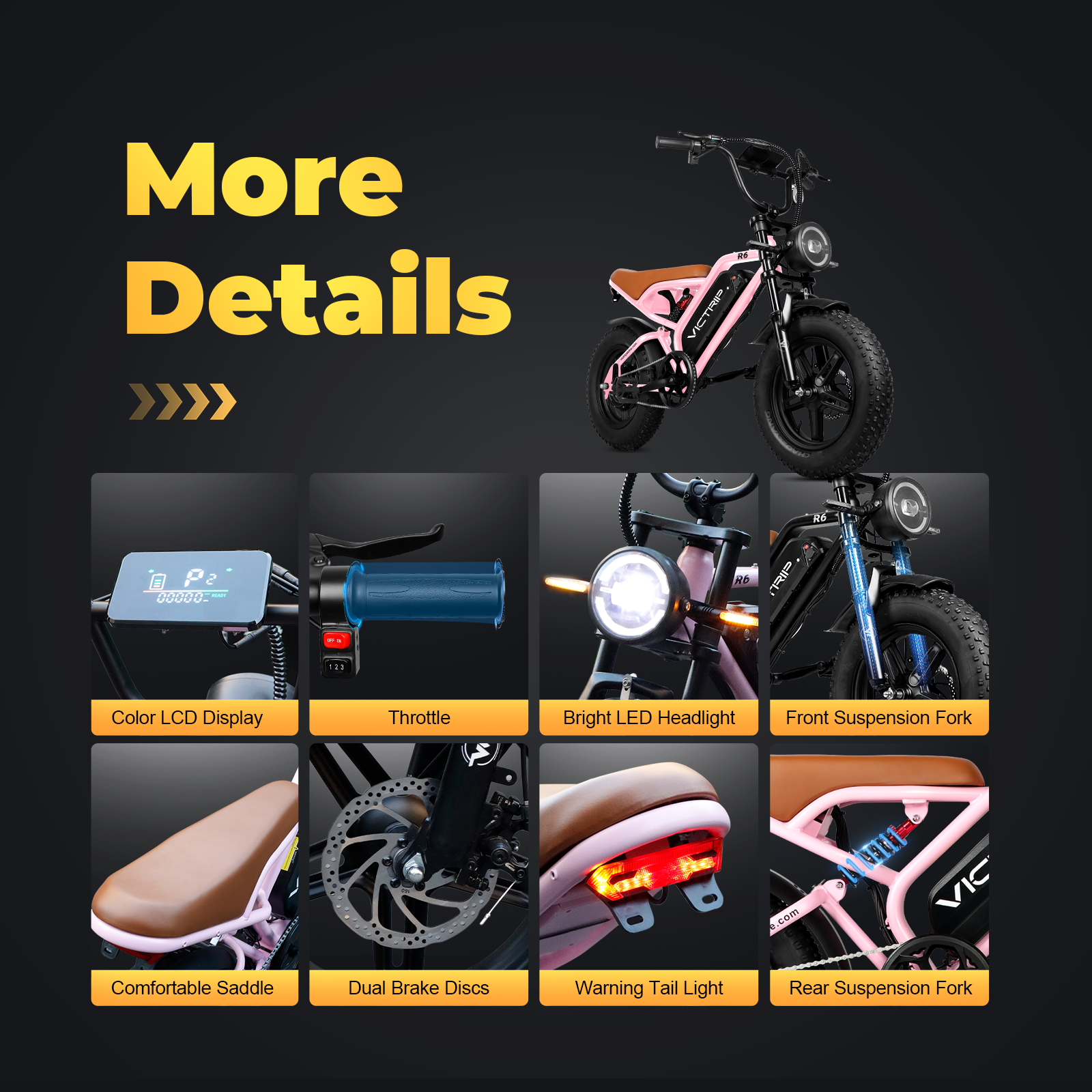 Pink Electric Bike For Adults | VICTRIP