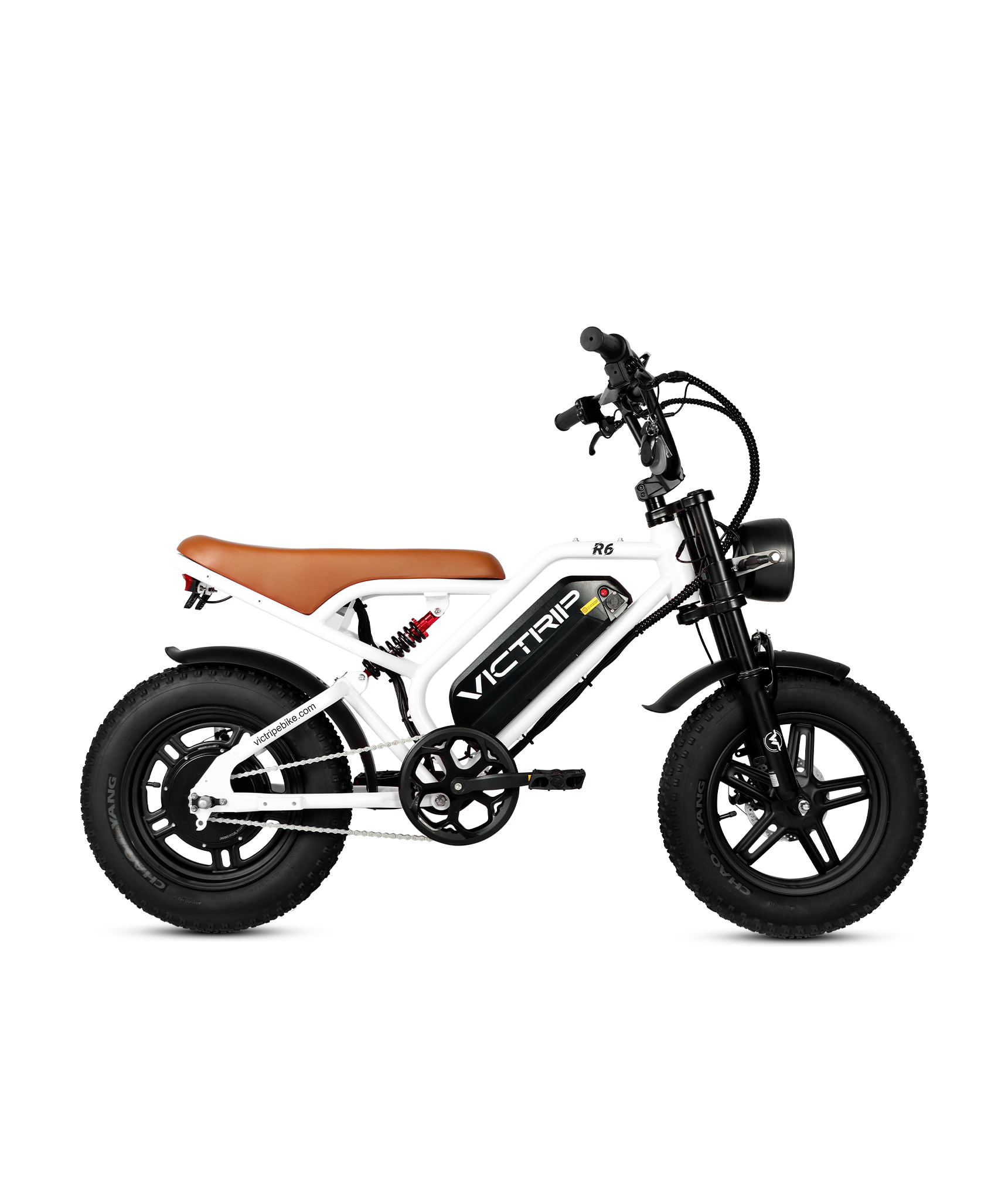 Moped Style Ebike White | VICTRIP