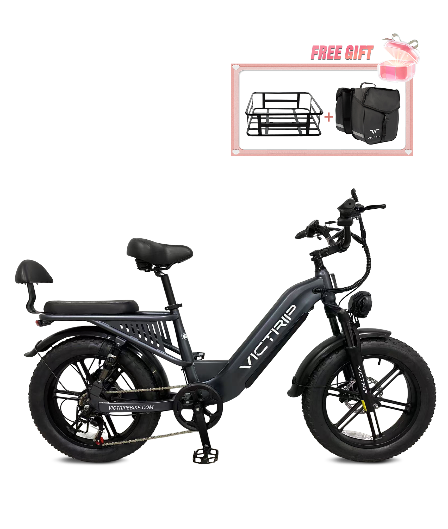 VICTRIP® Mimas Torque Sensor Step Thru Ebike