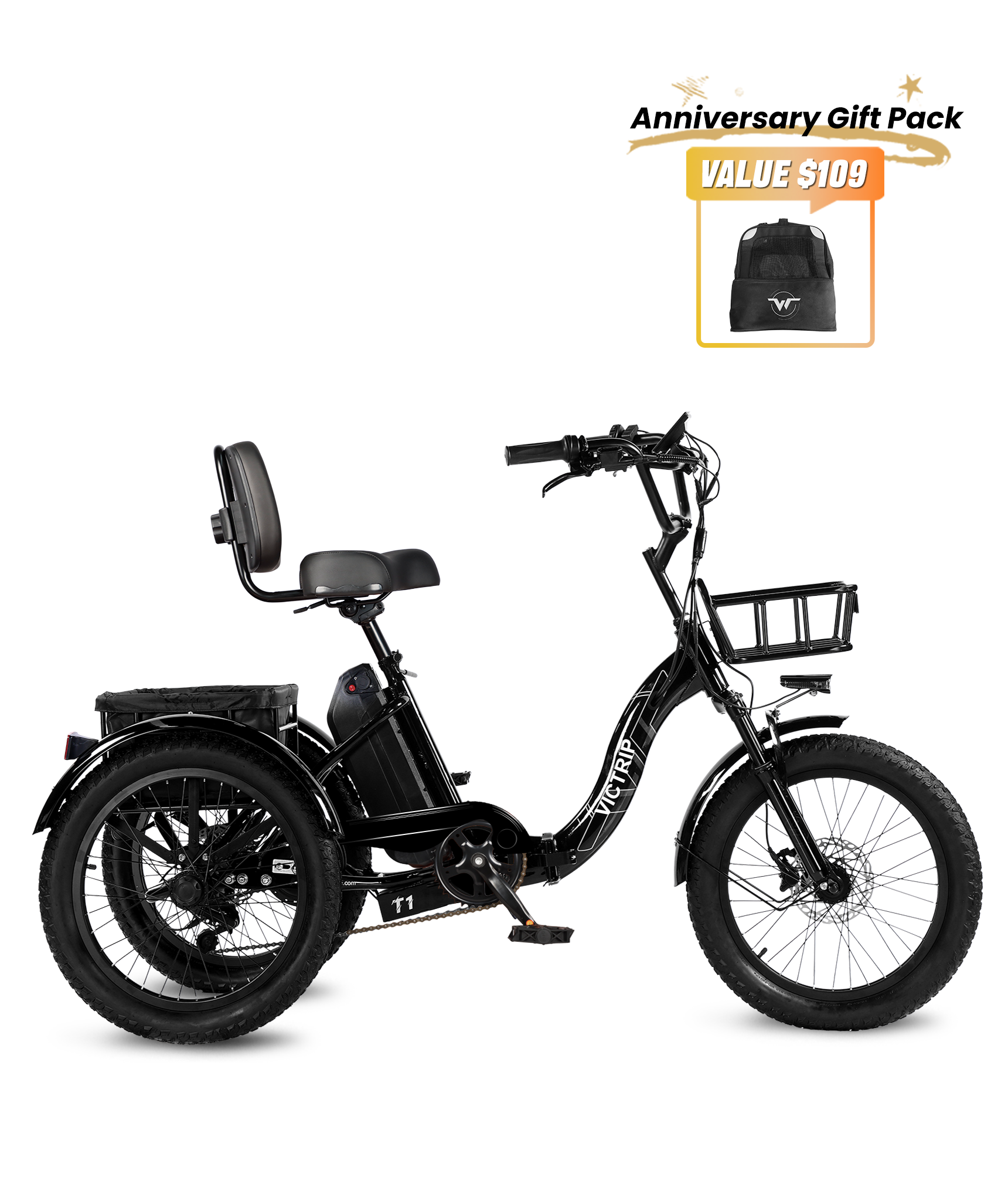 VICTRIP® T1 Folding Electric Trike