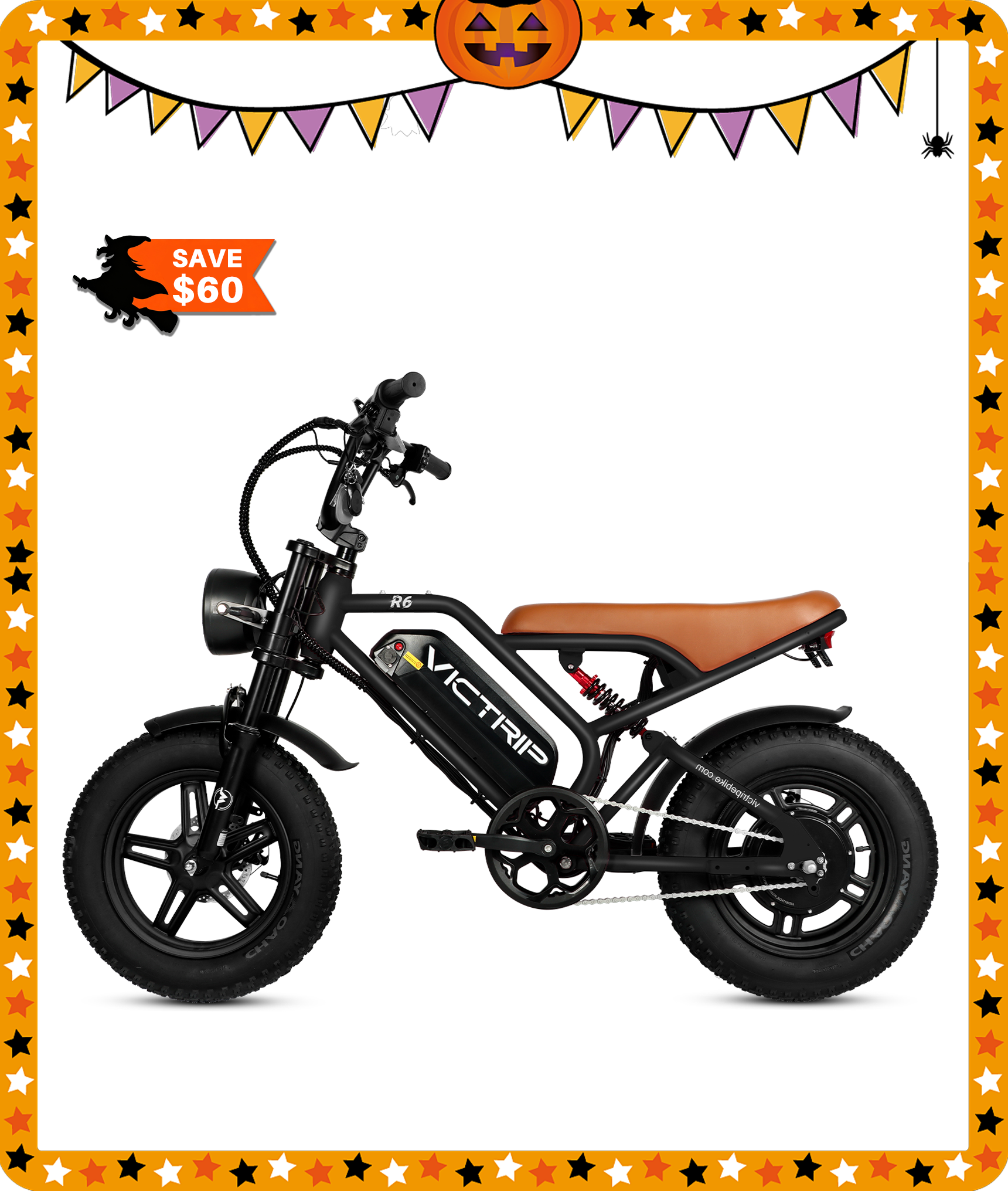 Moped E Bike Black | VICTRIP
