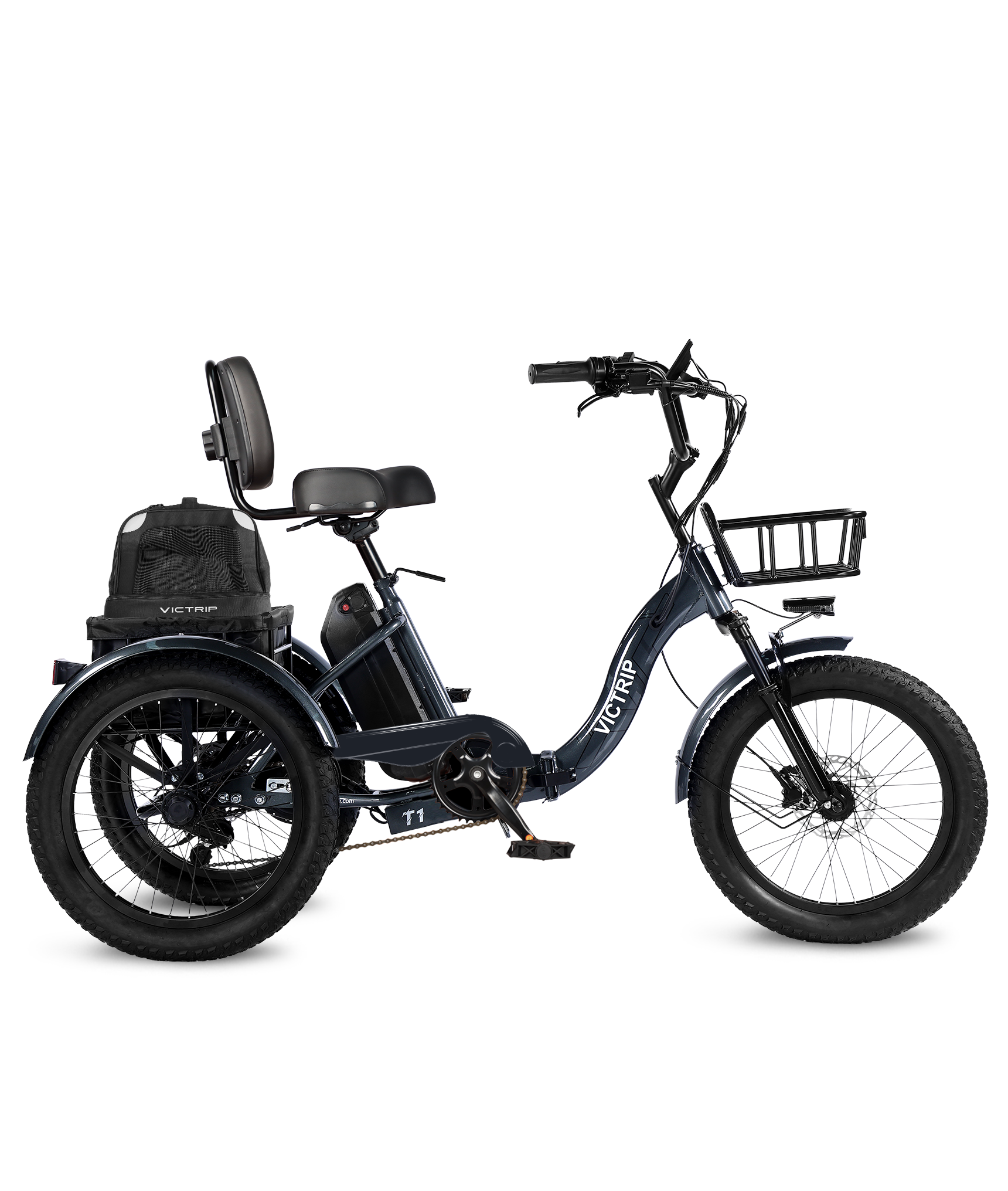 Electric 3 Wheeler With Pet Carrier Bag | VICTRIP
