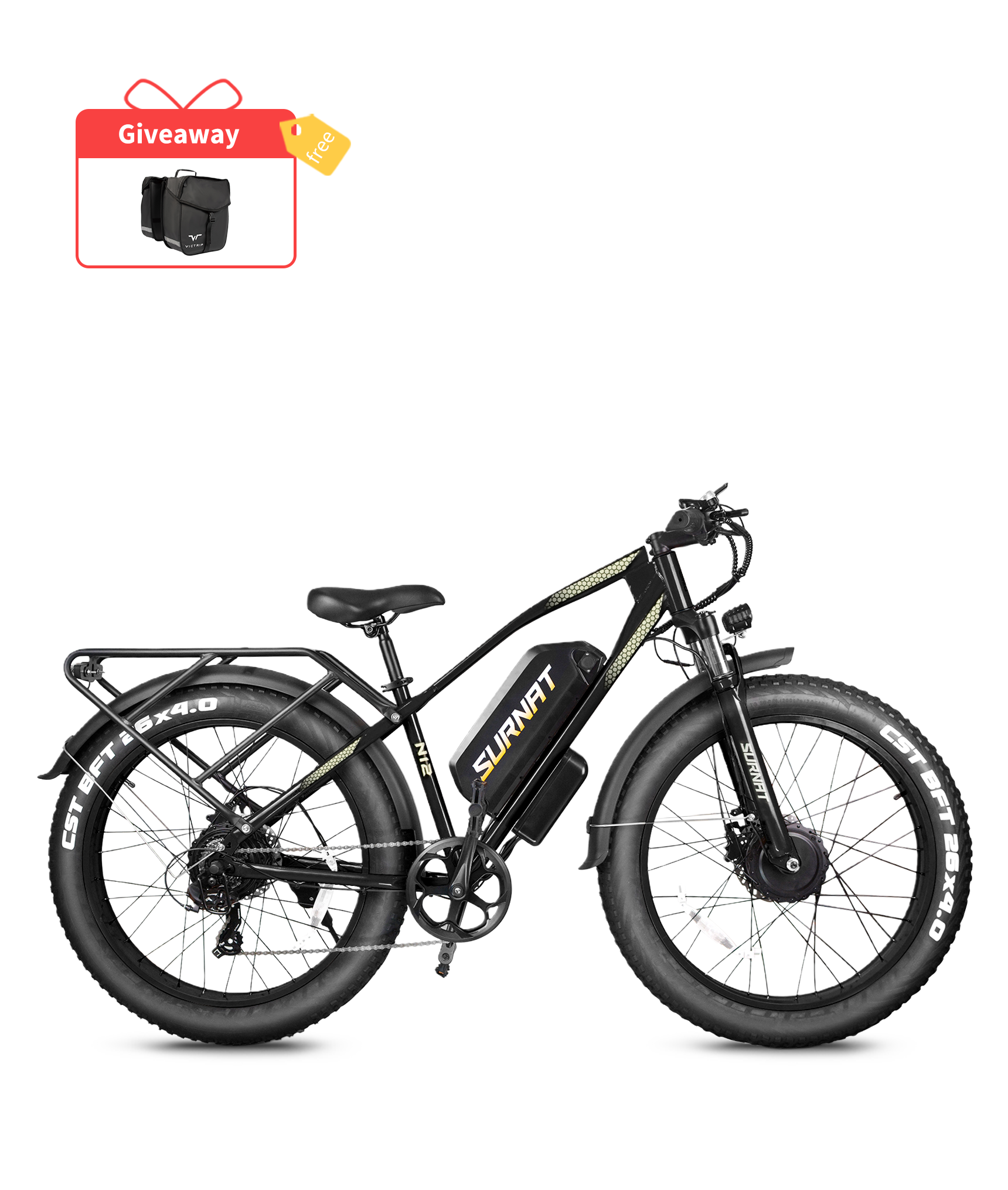 VICTRIP®SURNAT N12 2000w Electric Bike