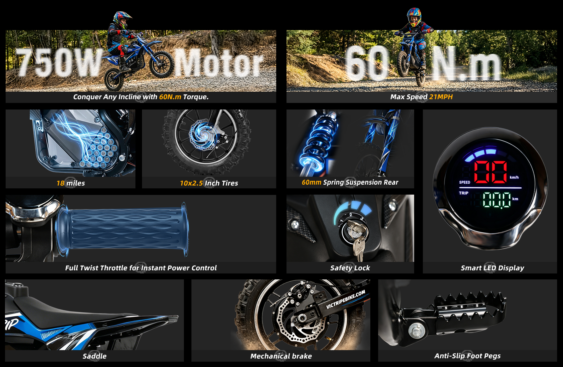 Kids Electric Dirt Bike | VICTRIP