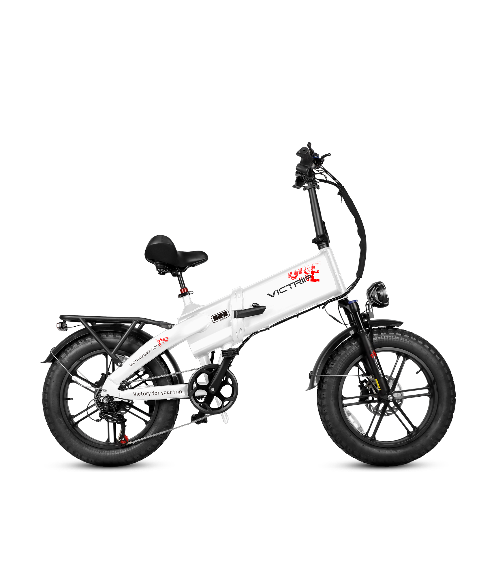 Folding Electric Bicycle​ White | VICTRIP