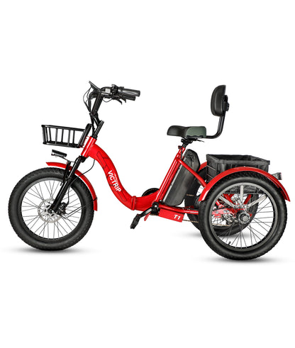 3 Wheel Electric Bike​ Red | VICTRIP